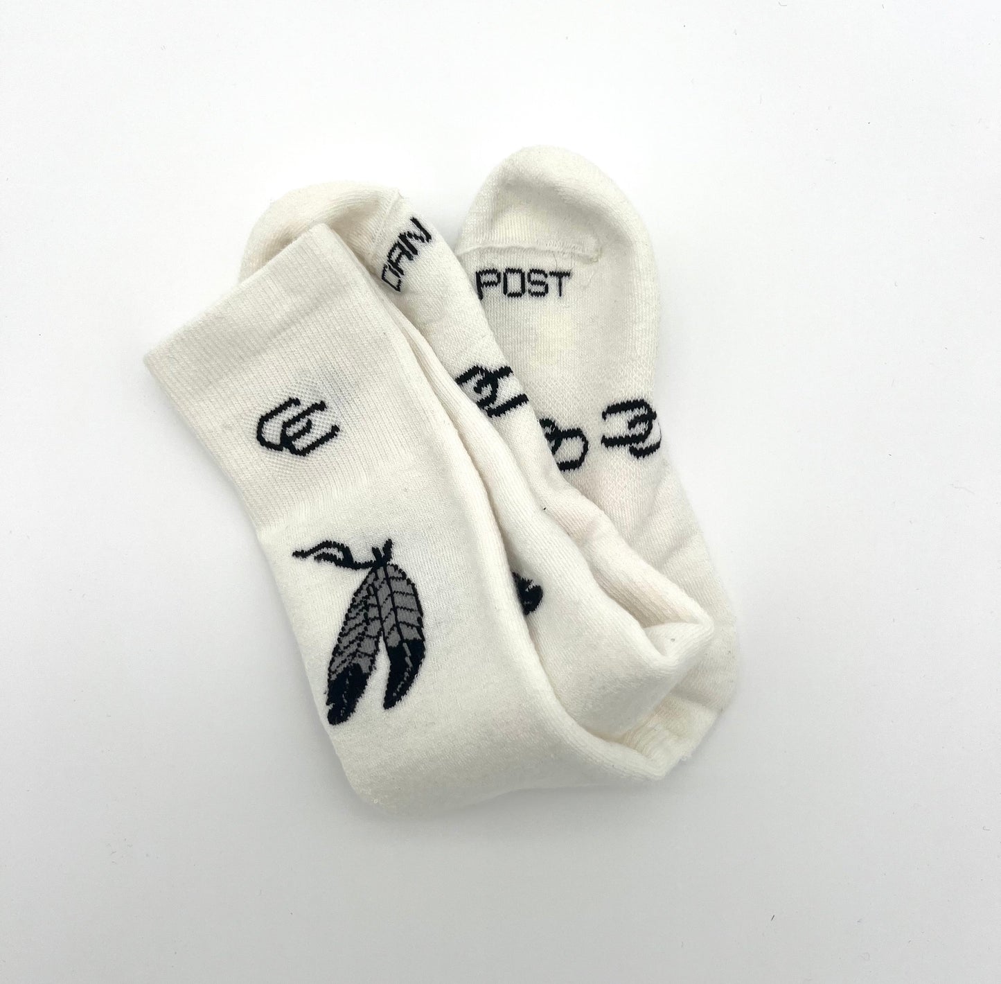 Over The Calf Feathers Pattern (1 Pair)