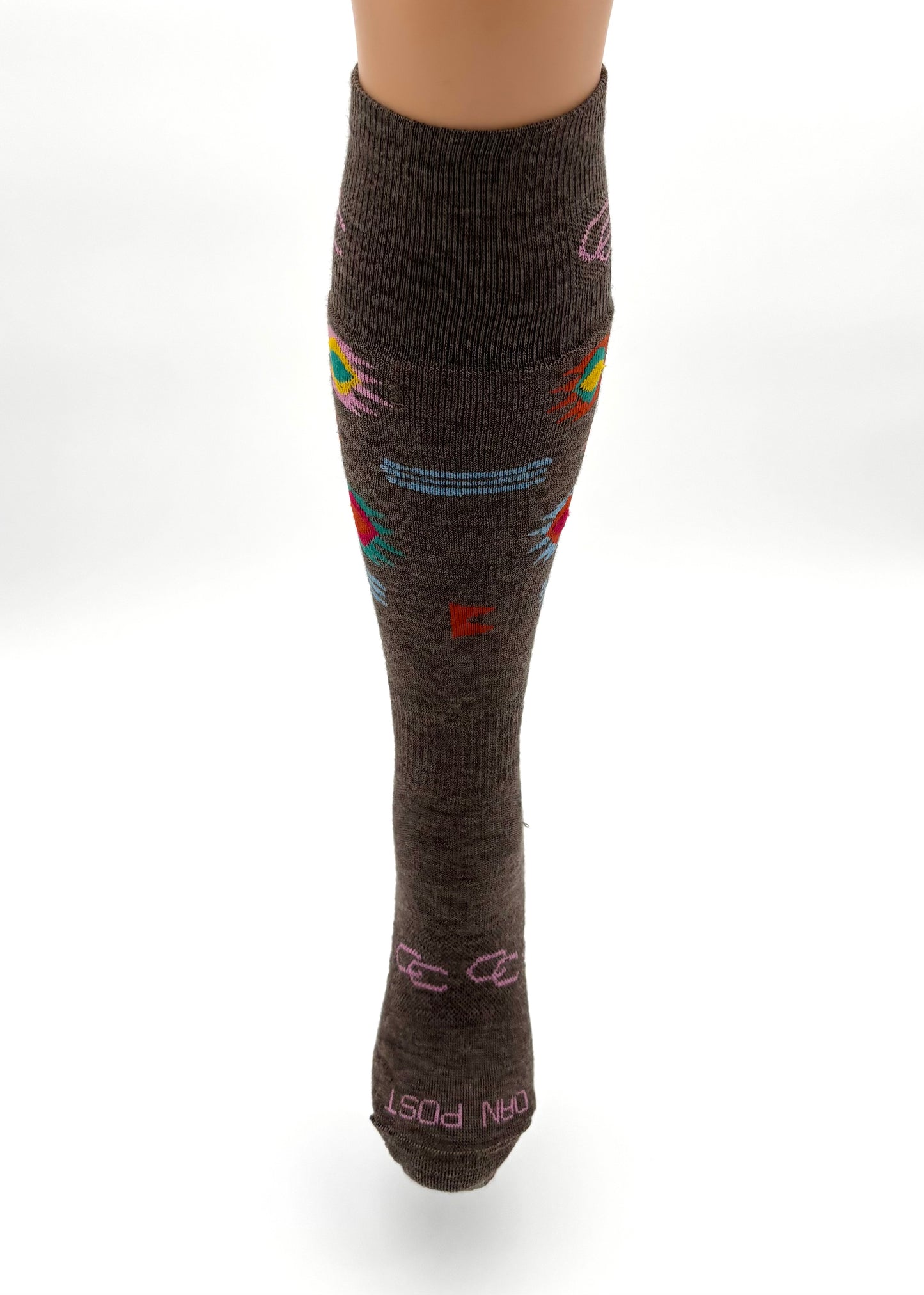 Lightweight Merino Wool Native Pattern Cowgirl Boot Sock (1 Pair)