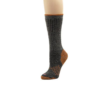 Merino Wool Crew - Gray / Beachfire - (1 Pair)