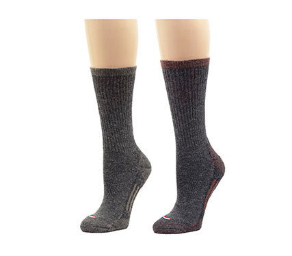 Merino Wool Crew - Charcoal / Cardinal - (1 Pair)