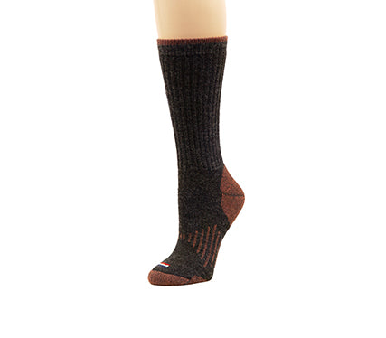 Merino Wool Crew - Charcoal / Marsala - (1 Pair)