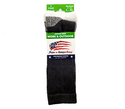 Premium Black Cotton Crew (2 Pairs) ~$7.50 Per Pair
