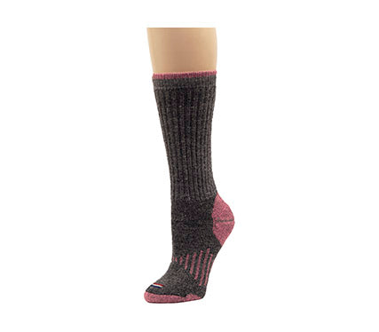 Merino Wool Crew - Charcoal / Bobby Pink - (1 Pair)