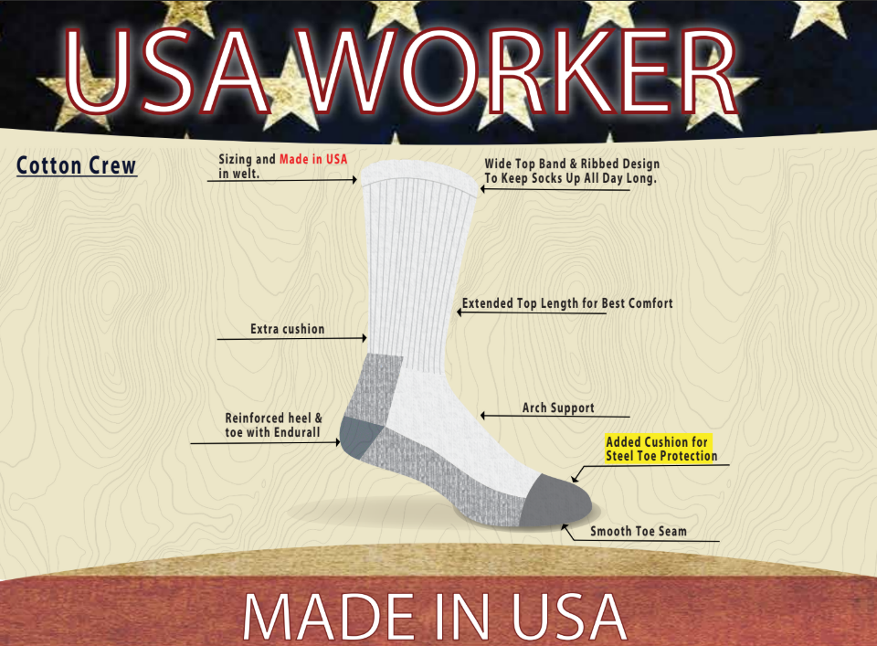 Work and Outdoor Mid-Crew (2 Pairs) ~$6.25 Per Pair