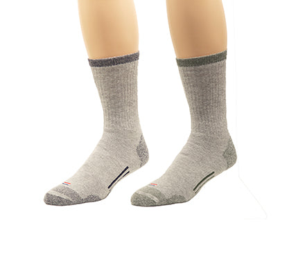 Wool Blend Crew — Gray / Navy / Bean Olive - (1 Pair)
