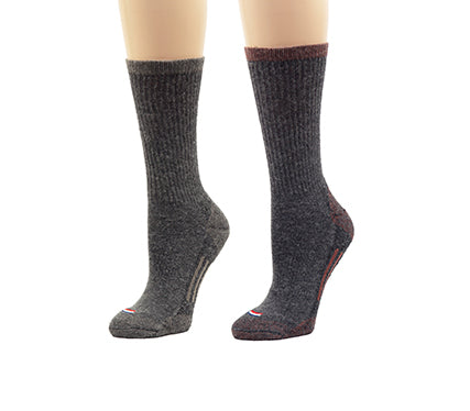 Premium Wool Blend Crew — Charcoal / Bean Taupe / Marsala - (1 Pair)